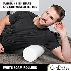 CanDo White PE Foam Rollers for