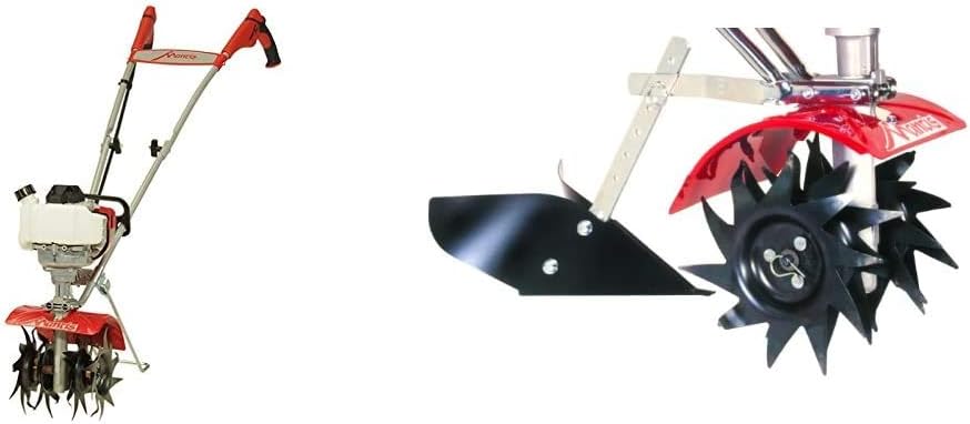 Mantis 7940 4-Cycle Gas Powered Cultivator, red & 3333 Power Tiller Plow Attachment for Gardening: Garden & Outdoor