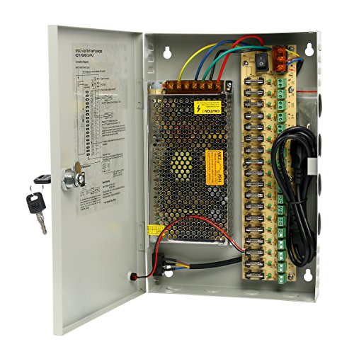 image for Yaetek Iron 18 Channel DC 12V CCTV Distributed Power Connector Supply 