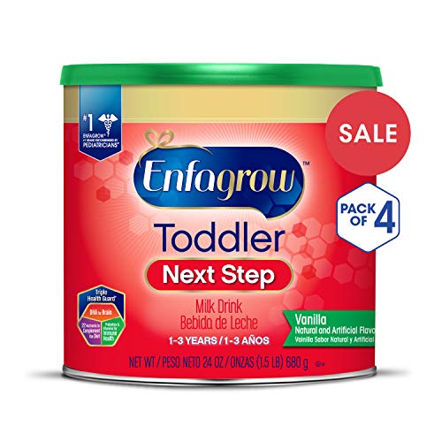 Enfagrow Toddler Next Step, Vanilla Flavor - Powder Can, 24 oz (Pack of 4)