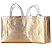 Gesodant Glossy Bling Reusable Grocery Bag Tote Bag With Handle,Non-woven Fashionable Present Bag Gift Bag,Goodies Bag Shopping Bag,Promotional Bag,Totes,Bulk Bags Set Of 12 - Gold