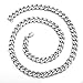 Monily High Polished 6-11MM Curb Chain Stainless Steel Link Necklace Jewelry for Mens Womens 16-36