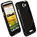 iGadgitz Dual Tone Black Durable Crystal Gel Skin (TPU) Case Cover for HTC One X S720e & HTC One X+ Plus Android Smartphone Mobile Phone + Screen Protector (NOT Suitable For HTC ONE M7)