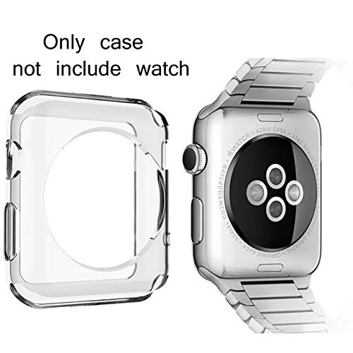 For Apple Watch Case 42mm CaseHQ Thinnest Most Lightweight Screen Protector Case Cover TPU Slim All-around Protective Cases Fit for Apple Watch / Watch Sport / Watch 2015(42mm) Crystal Clear 4Pack