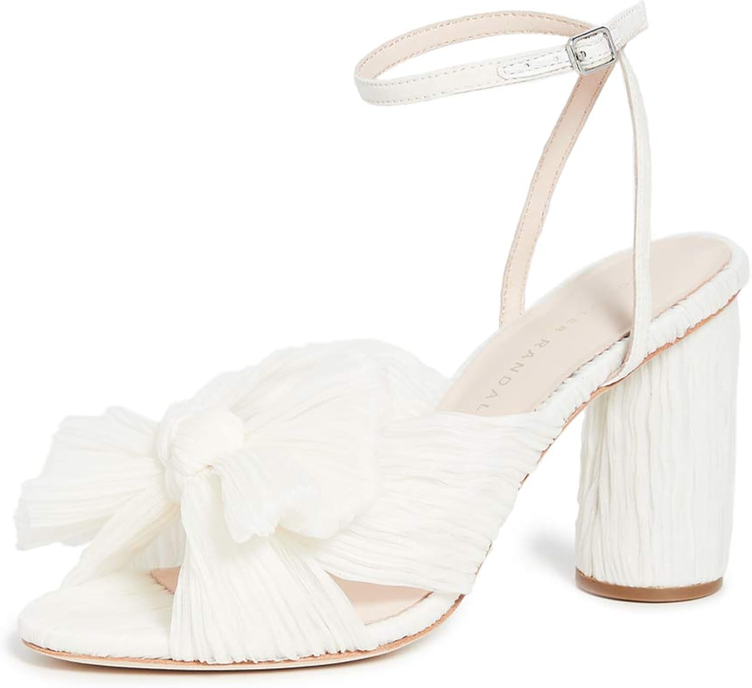 loeffler randall camellia knotted lamé sandals
