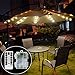 Chasgo 104 LEDs Battey Powered Patio Umbrella Lights Waterproof Outdoor Lighting, Warm White 8 Lighting Modes LED String Lights with Remote for Patio Umbrella Decor