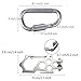 5 pcs High Carbon Steel Survival Para-biner Carabiner Multitool Winch for Camping Hiking survival Travel backpacking Outdoor Sports