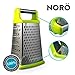 Noro Stainless Steel Cheese Vegetable Boxed Grater, 4 Sided, Pea Green