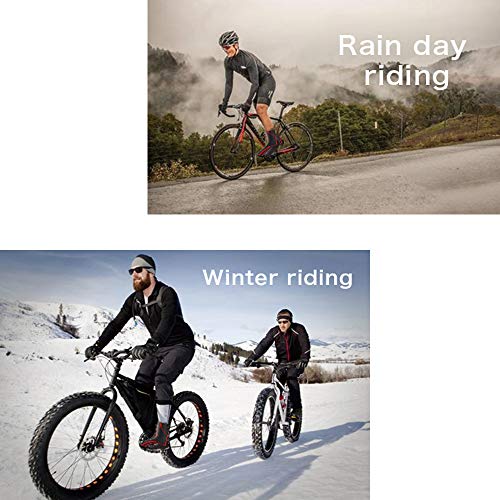 Men's Cycling Shoes Covers,Winter Lightweight Waterproof Windproof Warmer Mountain Road Bike Cover Shoes for Outdoor Sports (Red, XL)