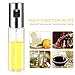 Besmon Olive Oil Sprayer Food-grade Glass Bottle dispenser for Cooking, BBQ, Salad, Kitchen Baking, Roasting, Frying (Clear)