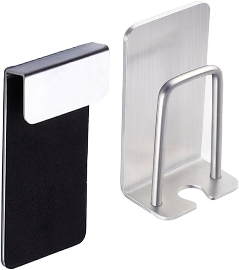 ONEZERO Toothbrush Holder and Toothpaste Holder No-Drilling 304 Stainless Steel Family Hotel Bathroom Kitchen Accessories 2 in 1 (2 pcs)