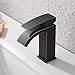 KES NSF Bathroom Waterfall Faucet Single Handle One Hole Lavatory Basin Vanity Sink Lead Free Brass cUPC Faucet Oil Rubbed Bronze, L3109ALF-ORB