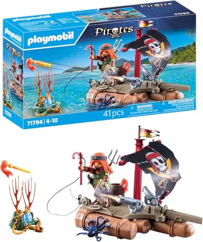 | Pirates | Schatzbergung auf Piratenfloß | Piratenspielzeug | Piratenfigur | Spielzeug für Kinder ab 4 Jahren | 71794