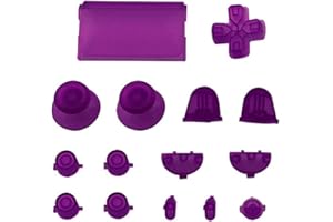 TTShonf Controller Button Replacement Set - Buttons Kit for PS4 Controller Gamepad Aluminum Metal Repair Parts Game Accessori