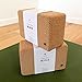 Yoga Blocks and Strap Set, Cork Yoga Blocks 2 Pack with Cotton Yoga Strap, Professional Quality Props