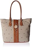 Tommy Hilfiger Travel Tote Bag for Women Jaden, Navy Natural, Tan Diamond