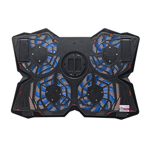 Tree New Bee High Performance Gaming Laptop Cooling Pad for 15.6 - 17-Inch Laptops with (4 Fans) Four 120mm Fans at 1200 RPM, Black