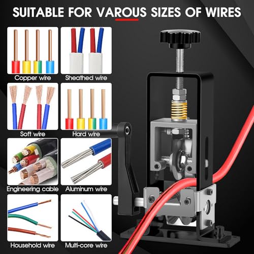 Manual Electric Cable Stripper, Manual Wire Stripping Machine, Hand Crank Wire Stripping Machine 1-25 mm Copper Stripping Tool for Recycling Wires