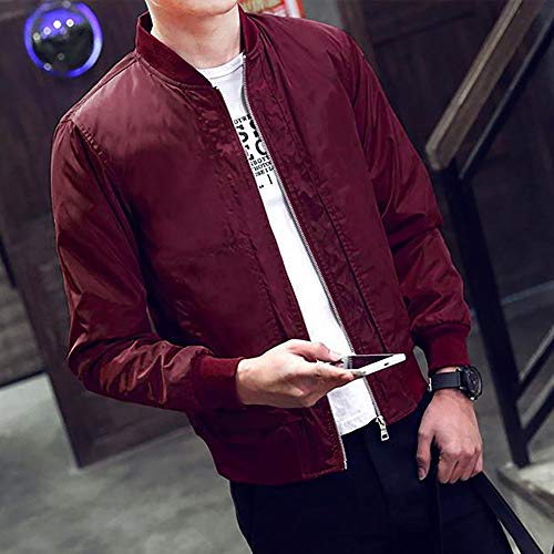Hot Sale! Men's Winter Warm Jacket Slim Fit Lightweight Softshell Flight Bomber Jacket Coat Tops
