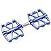 BONMIXC Flat Bike Pedals Sealed Bearing Alloy Pedals Mountain Bike Large Platform Bicycle Pedals 9/16 (Blue)