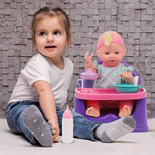 Badger Basket Toy High Chair For Dolls Dimples Wooden Baby Doll