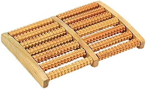 DEALS ON LIBERTY Dual Foot 7 Wooden Foot Massager Roller, Relieve Plantar Fasciitis, Heel/Foot Pain, Stress-Wooden Acupressure &amp; Reflexology Tool