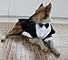 Dog Costume Large Dog Tuxedo Bandana Suit 2-Piece Removeable,Dogs Wedding Attire Outfit for Large and Medium Dogs,Golden Retriever, Labrador, Samo,Bulldogs