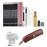 Lot de 26 crayons à dessin et croquis professionnels en graphite - Cadeau idéal 