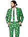 OppoSuits Men's Cannaboss Party Costume Suit, Black/Green, 44