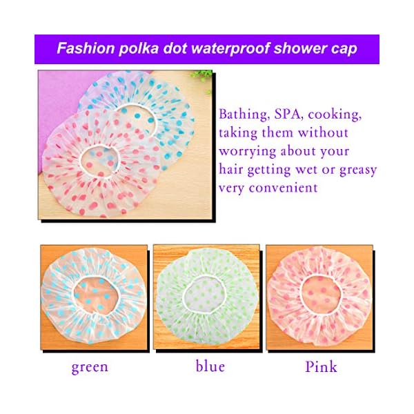 Shower-Caps-Waterproof-Bath-Cap-Reusable-Shower-Caps-Environmental-Protection-Hair-Bath-Caps-3-Pieces Shower Caps, Waterproof Bath Cap, Reusable Shower Caps, Environmental Protection Hair Bath Caps, 3 Pieces