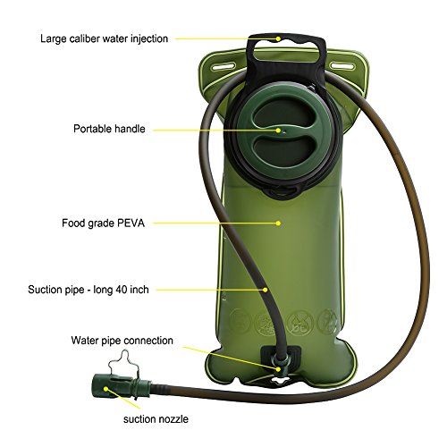 Cosyzone Hydration Bladder 2 Liter Military Backpack Water Bladder