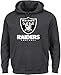 NFL Oakland Raiders Men's Our Team Long Sleeve Screen Print Hooded Fleece Pullover, XX-Large, Charcoal Heather