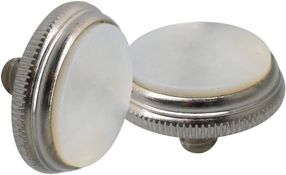Mxfans 9 Pieces Trumpet Valve Finger Buttons White Shell Thickness 1cm