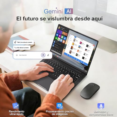 Laptop 14 Inch Celeron N5095 Upto 2.9 GHz Laptops 8GB RAM 256GB SSD TF 1TB LPDDR4 Win11 5G WiFi 1920*1080 FHD Mini HDMl Laptop Protective Film Spanish – Gold Metallic Body-69