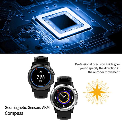 L@YC New Smart 3G Watch Phone Sports Watch Fitness Watch GPS with SIM Card Slot,Camera,Call/SMS/Twiter/Facebook/Whatsapp/HD Touch Screen for iPhone iOS & Android Phones, Silver Grey