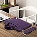 Qishare 11.6 12 inch Laptop Case Laptop Shoulder Bag, Multi-functional Notebook Sleeve Carrying Case With Strap for Notebook Microsoft Surface Pro 6/5/4/3 Macbook Air 11 12(Purple)