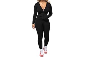 PINSV Women Two Piece Outfits Workout Sets Bodycon Tracksuit Long Sleeve Zip Up Hoodie Jacket Jogger Matching Sweat Pants Set