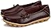 LabatoStyle Women’s Genuine Leather Flats Casual Moccasin Driving loafers Shoes (Brown, 8 B(M) US)