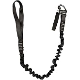 Fusion ProGlide 2ft Elastic Military and Police Helo Lanyard with Snap Shackle - 23kN - Black, 24 inches