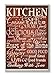 Stupell Industries The Stupell Home Decor Collection Words in The Kitchen, Off Red Wall Plaque, 10 x 15, Design by Artist Gplicensing
