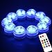 Acmee (pack of 10) Multi-color 3 LEDs Water Proof floral Light with Remote Control /12 colors LED Submersible Tea Light with remote control for Wedding or Party Decoration