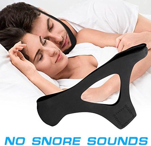 Yuminer Comfortable and Adjustable Anti Snore Chin Strap--Best Stop Snoring Solution &amp; Natural Sleep Aid with Instant Snore Relief and Ease Breathing (BLACK)