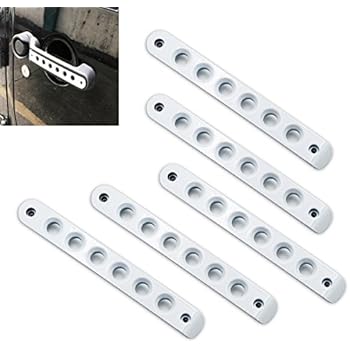 Anywayled 5 Pcs White Door Handle Inserts Front & Rear Door Aluminum Side Door Grab Handle Inserts Cover Trim Handle Decor for 2007-2018 Jeep Wrangler JK & Unlimited 4 Door Handle Pull Grab Inserts