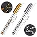 Gold and Silver Metallic Marker Pens, Metallic Permanent Markers Suitable for Cards Writing Signature Lettering Metallic Painting Pens (4)