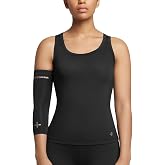 Tommie Copper Elbow Compression Sleeve For Tennis, Golfer's Elbow, Adjustable, Breathable Copper Elbow Brace, Black, Large
