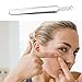 TOOPOOT 1Pcs Stainless Steel Curved Facial Extractor Blackhead Acne Tweezers