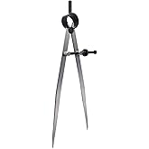 ZLKSKER 8 Inch Adjustable Lockable Steel Wing Divider, Leather Compass for Woodworking & Leather Craft, Marking & Scribe Tool