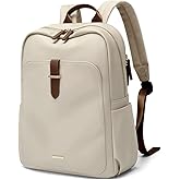 GOLF SUPAGS Laptop Backpack Purse for Women Fits 16 Inch Notebook Casual Daypack Work Travel College Bookbag Fashion Computer Bag (Apricot, 16 Inch)