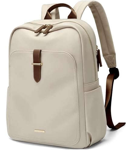 Amazon.com: BROMEN Leather Laptop Backpack for Women 15.6  display picture 1