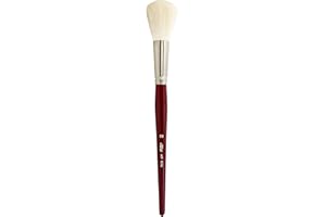 Silver Brush Limited 5518S-20 Silver Mop White Round Paintbrush for Oil, Acrylic, Watercolor, Pastels, & Charcoal, Size 20, Short Handle